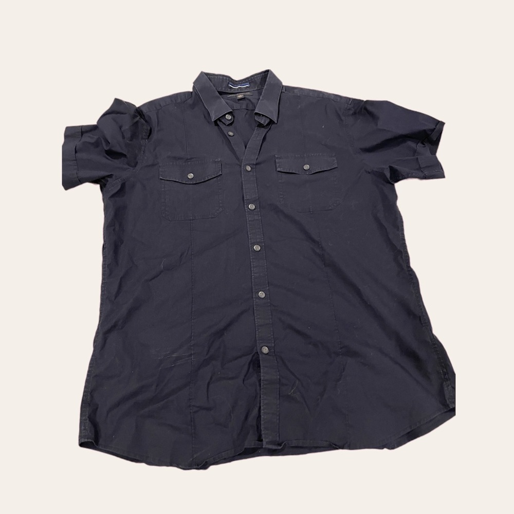 Banana republic Navy Short sleeve button down